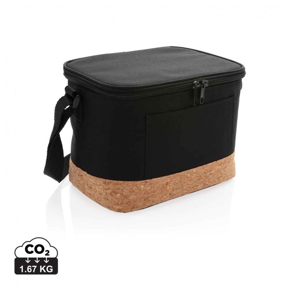 Logo trade corporate gift photo of: Two tone cooler bag with cork detail