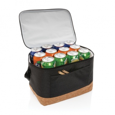 Logotrade promotional merchandise picture of: Impact AWARE™ XL RPET two tone cooler bag with cork detail