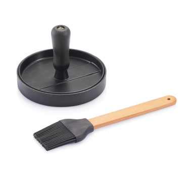 Logotrade promotional gift picture of: BBQ set with hamburger press and brush