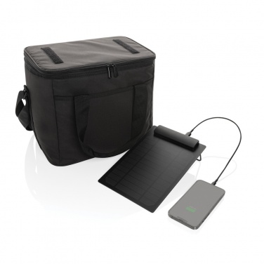 Logotrade promotional items photo of: Pedro AWARE™ RPET deluxe cooler bag with 5W solar panel