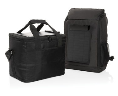 Logotrade advertising product picture of: Pedro AWARE™ RPET deluxe cooler bag with 5W solar panel