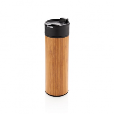 Logo trade promotional item photo of: Bogota vacuum bamboo coffee mug