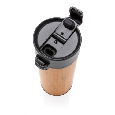 Logo trade corporate gift photo of: Bogota vacuum bamboo coffee mug