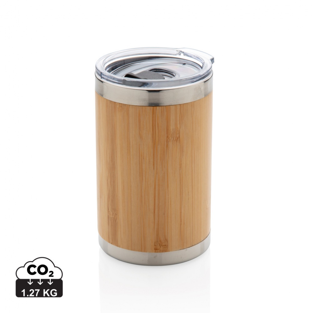 Logo trade promotional gifts image of: Bamboo coffee to go tumbler