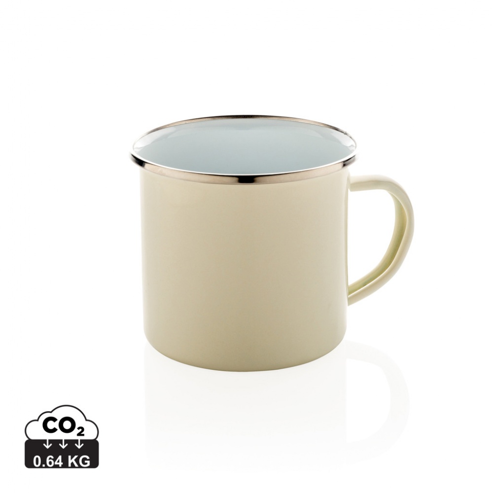 Logo trade advertising products image of: Vintage enamel mug