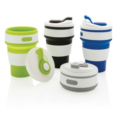 Logo trade promotional gift photo of: Foldable silicone cup