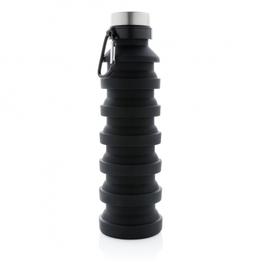 Logo trade promotional merchandise photo of: Leakproof collapsible silicone bottle with lid