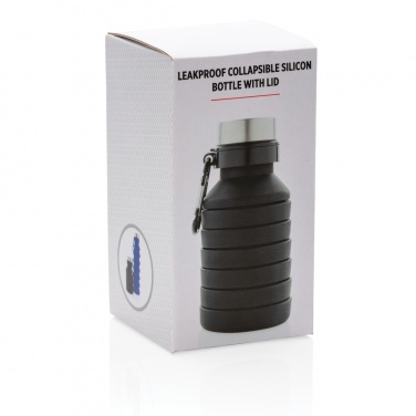 Logotrade corporate gift picture of: Leakproof collapsible silicone bottle with lid