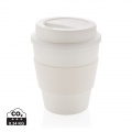 Reusable Coffee cup with screw lid 350ml, white