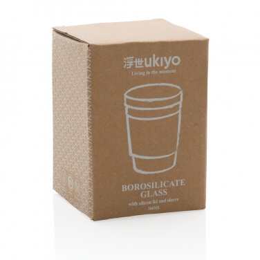 Logotrade advertising products photo of: Ukiyo borosilicate glass with silicone lid and sleeve