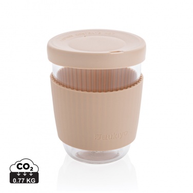 Logo trade promotional merchandise photo of: Ukiyo borosilicate glass with silicone lid and sleeve