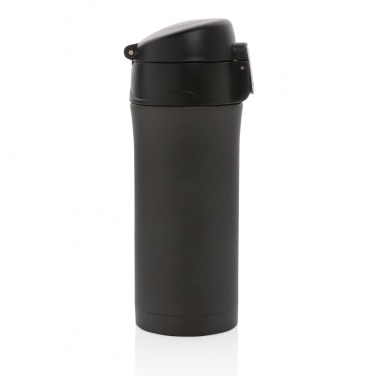 Logo trade promotional giveaways image of: Metallic easy lock vacuum mug