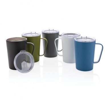 Logo trade promotional items image of: RCS Recycled stainless steel modern vacuum mug with lid