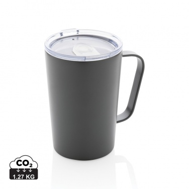 Logotrade advertising product image of: RCS Recycled stainless steel modern vacuum mug with lid