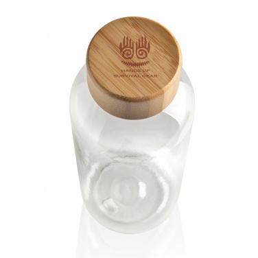 Logo trade business gift photo of: RCS RPET bottle with bamboo lid