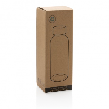 Logo trade promotional giveaways picture of: RCS RPET bottle with bamboo lid