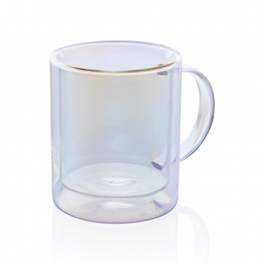 Logotrade promotional merchandise picture of: Deluxe double wall electroplated glass mug