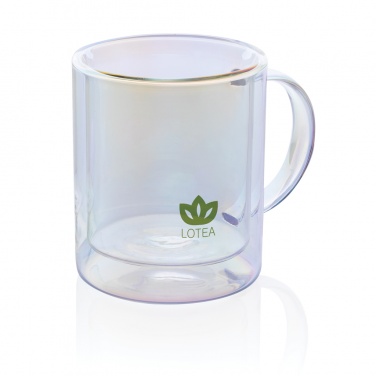 Logotrade corporate gift image of: Deluxe double wall electroplated glass mug