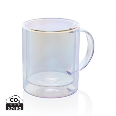 Logotrade promotional merchandise image of: Deluxe double wall electroplated glass mug