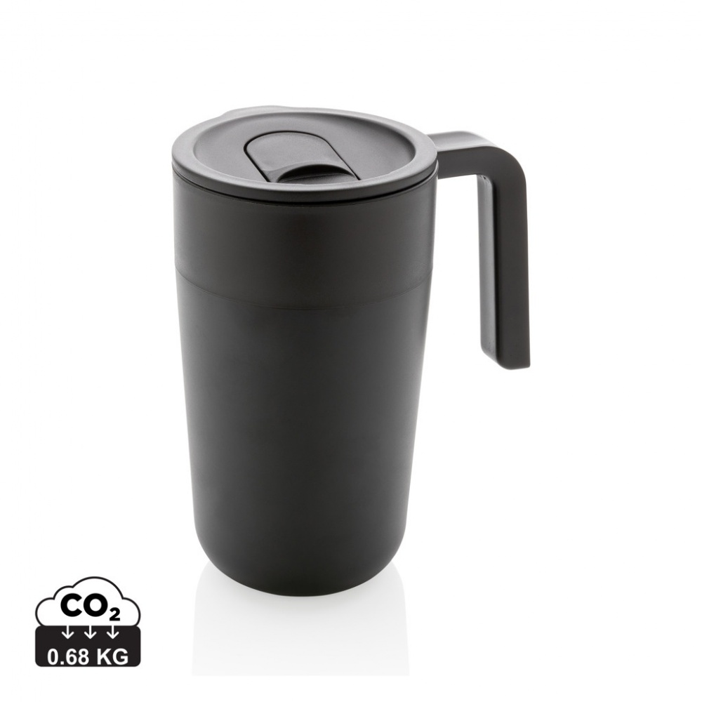 Logo trade promotional merchandise photo of: GRS Recycled PP and SS mug with handle