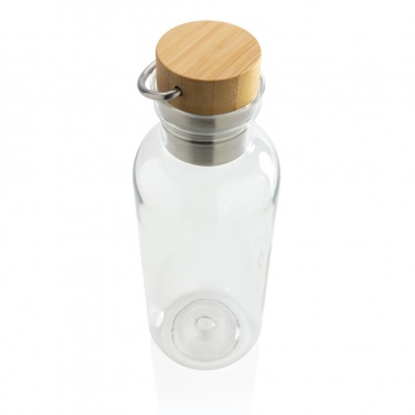 Logo trade business gifts image of: RCS RPET bottle with bamboo lid and handle