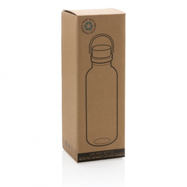 Logotrade promotional item picture of: RCS RPET bottle with bamboo lid and handle