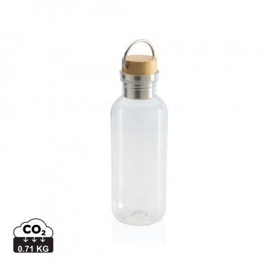 Logotrade promotional products photo of: RCS RPET bottle with bamboo lid and handle