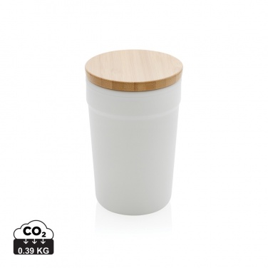 Logotrade promotional item picture of: GRS certified recycled PP mug with bamboo lid