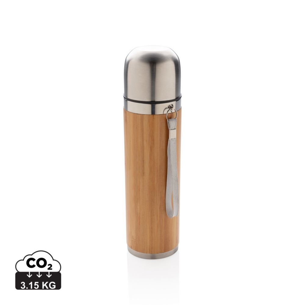 Logotrade promotional product picture of: Bamboo vacuum travel flask