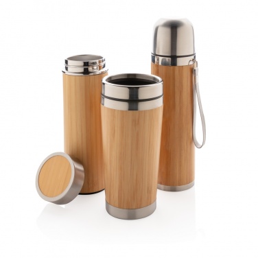 Logotrade promotional items photo of: Bamboo vacuum travel flask