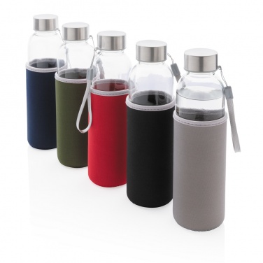 Logo trade promotional item photo of: Glass bottle with neoprene sleeve