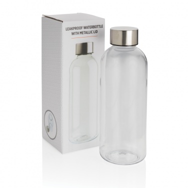 Logo trade promotional merchandise picture of: Leakproof water bottle with metallic lid