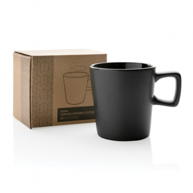 Logotrade promotional product picture of: Ceramic modern coffee mug 300ml