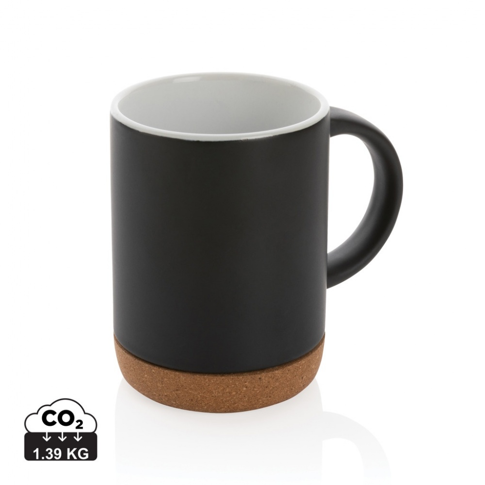 Logo trade promotional product photo of: Ceramic mug with cork base 280ml