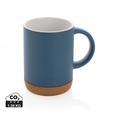 Logo trade advertising products image of: Ceramic mug with cork base 280ml