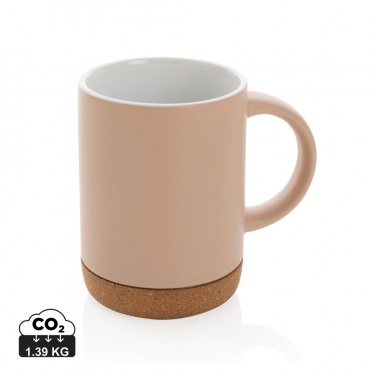 Logo trade promotional product photo of: Ceramic mug with cork base 280ml