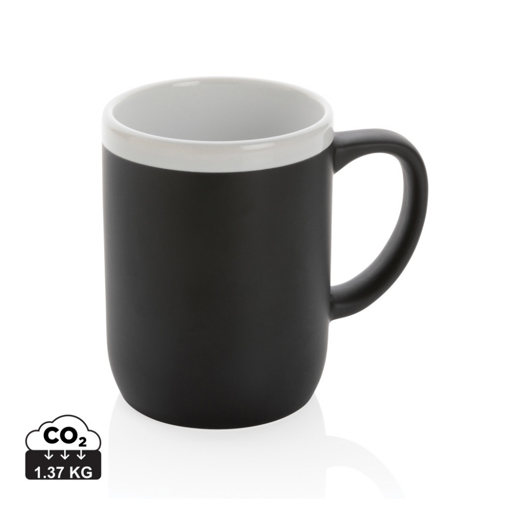 Logo trade advertising products picture of: Ceramic mug with white rim 300ml