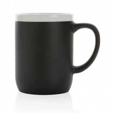 Logo trade promotional products image of: Ceramic mug with white rim 300ml