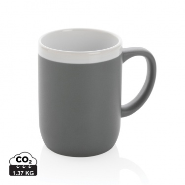 Logo trade promotional merchandise photo of: Ceramic mug with white rim 300ml