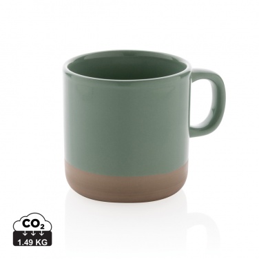 Logo trade promotional giveaways image of: Glazed ceramic mug 360ml