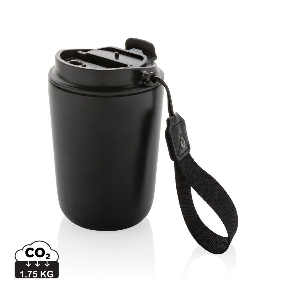 Logo trade corporate gifts picture of: Cuppa RCS re-steel vacuum tumbler with lanyard