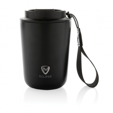 Logo trade promotional products image of: Cuppa RCS re-steel vacuum tumbler with lanyard