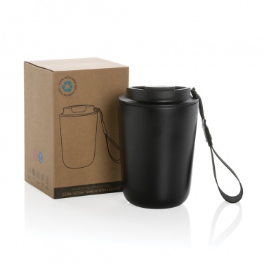 Logo trade promotional merchandise photo of: Cuppa RCS re-steel vacuum tumbler with lanyard