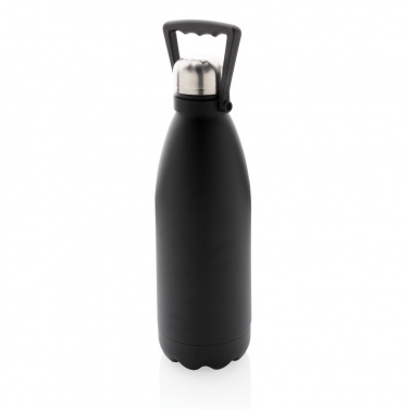 Logotrade promotional product picture of: RCS Recycled stainless steel large vacuum bottle 1.5L