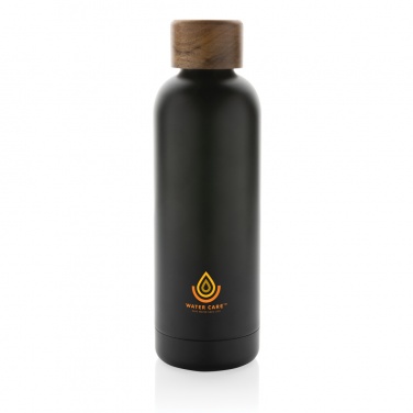 Logo trade promotional products picture of: Wood RCS certified recycled stainless steel vacuum bottle