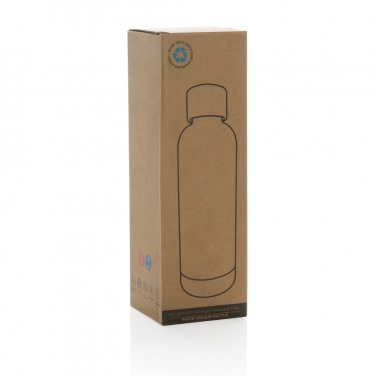 Logo trade promotional items picture of: Wood RCS certified recycled stainless steel vacuum bottle