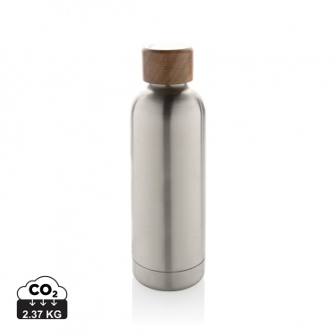 Logotrade promotional items photo of: Wood RCS certified recycled stainless steel vacuum bottle