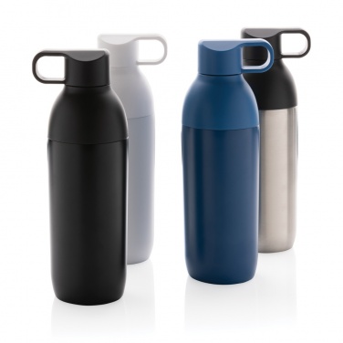 Logo trade promotional merchandise image of: Flow RCS recycled stainless steel vacuum bottle