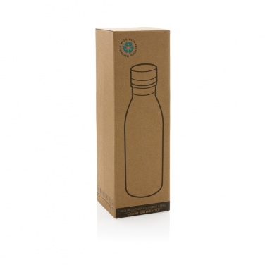 Logo trade promotional merchandise picture of: RCS Recycled stainless steel deluxe water bottle