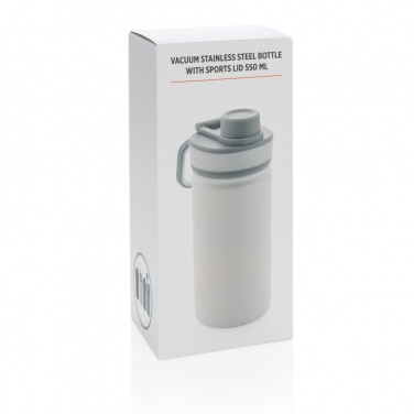 Logo trade advertising product photo of: Vacuum stainless steel bottle with sports lid 550ml